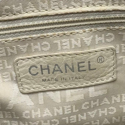 Chanel Lambskin Leather Knit Hand Ivory Shoulder Bag
