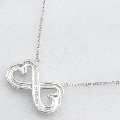 Tiffany & Co Double Rubbing Heart Paloma Picasso 925 Silver Ladies 4.4g Necklace