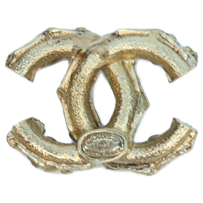 Chanel 14P GP Pearl Coco Mark Earrings Accessories Gold Ladies