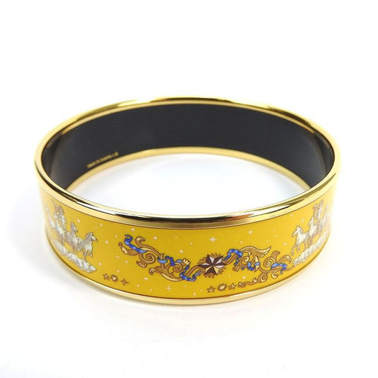 Hermes Emile Bangle Bracelet Accessory Jewelry Small Item Cloisonne Plated GP