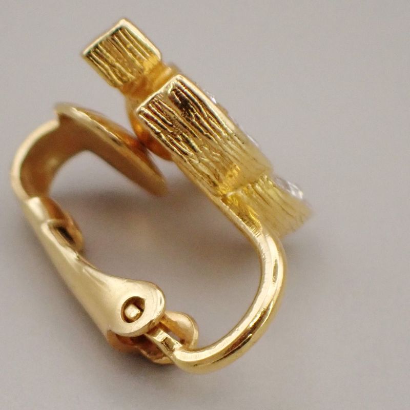 Chanel Ear Ring Coco Mark Gold One Side 63bs144