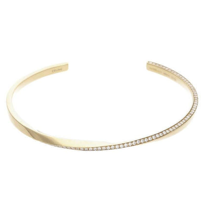 Celine Torsion 18K Yellow Gold Diamond Bangle Ladies