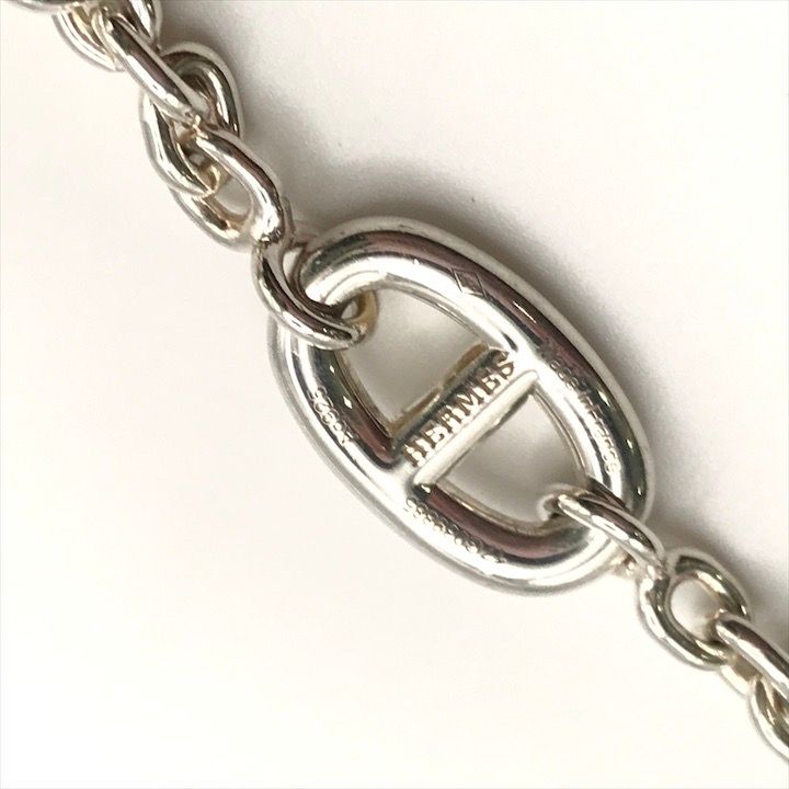 Hermes Chaine D'ancre Farandole Long Necklace 925 Sterling Silver