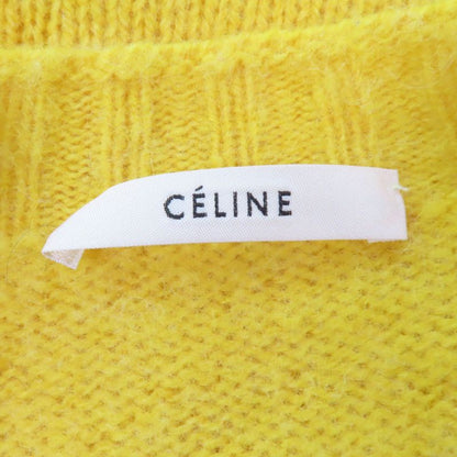 Celine 2 3go0/799a 100% Wool Phoebe Period Oversized Crewneck Knit Yellow XS
