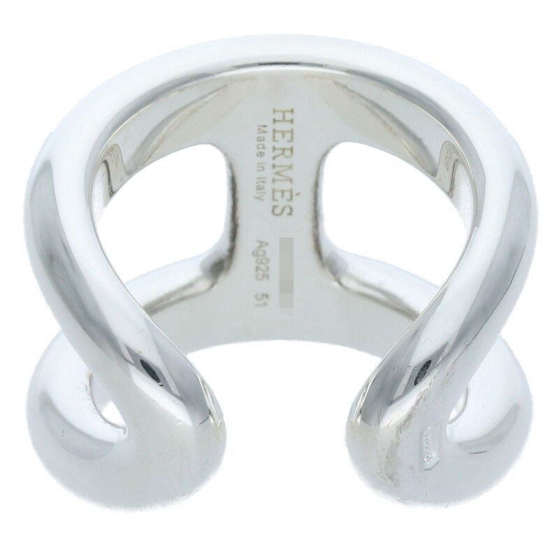 Hermes Osmose GM Osmose GM Silver Ring Men's 51 10.5