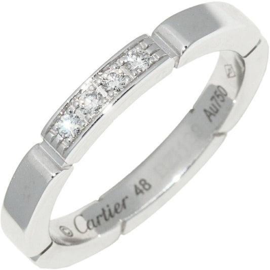 Cartier Ring 18K White Gold Diamond 4P (005ct) Mayon Panthère Wedding Ring