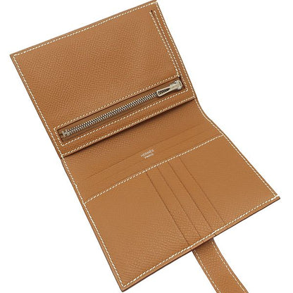 Hermes Bifold Wallet Bearn Compact Vaux Epson Gold Silver Hardware Never Used