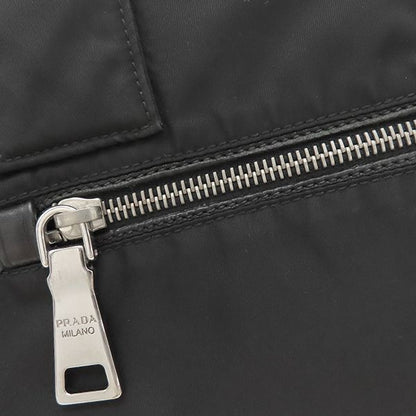 Prada 2way Bag Camouflage Reversible Triangle Logo Nylon Khaki X Black Silver