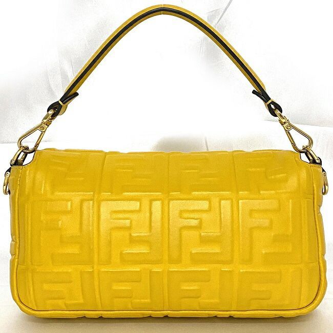 Fendi 2way Mamma Bucket Bag Yellow 8br600