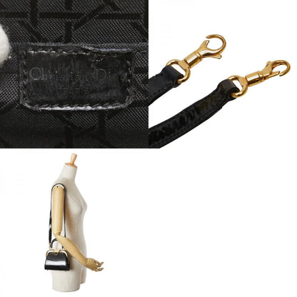 Dior Handbag Shoulder Bag 2WAY Black Gold Patent Leather Women's Dior
