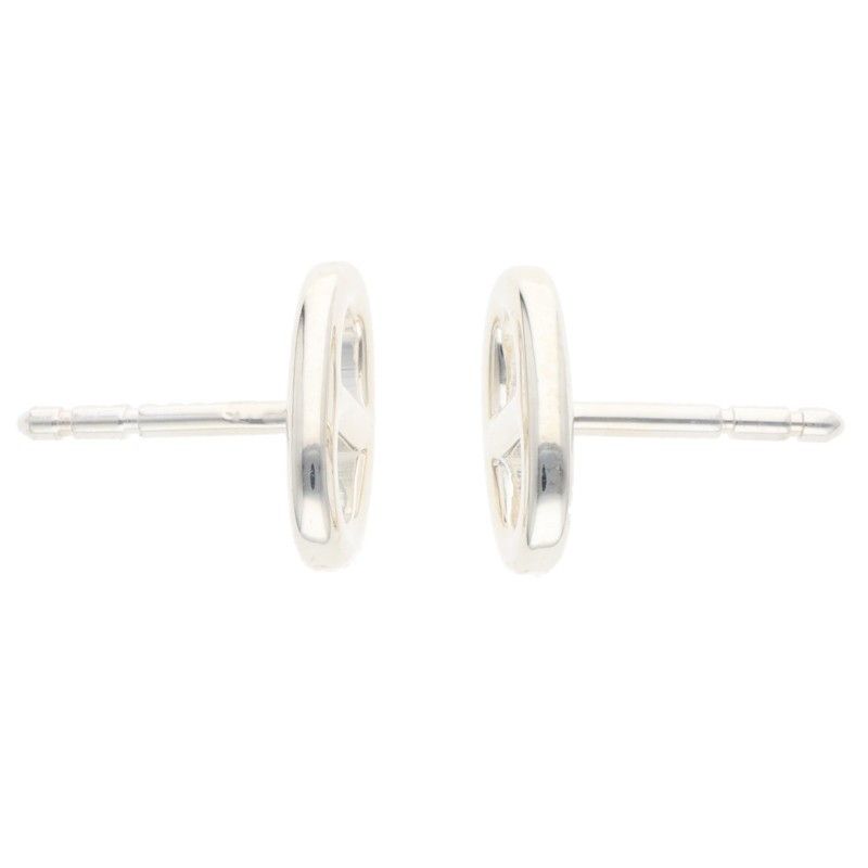 Hermes Chaine D'ancre Tpm Silver Earrings Women