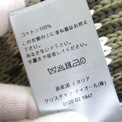 DIOR Christian DIOR Homme 383m636at544 100% Cotton Woven Pattern Crewneck Knit Vest Khaki L