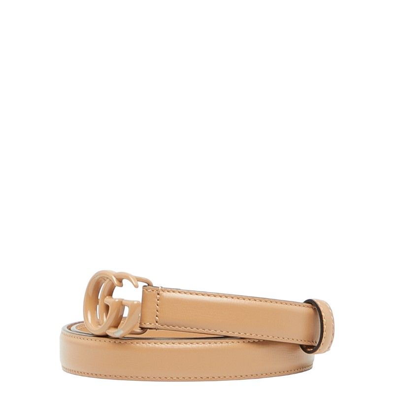 Gucci GG Marmont Belt Size: 70/28 409417 Beige Leather Women's Gucci