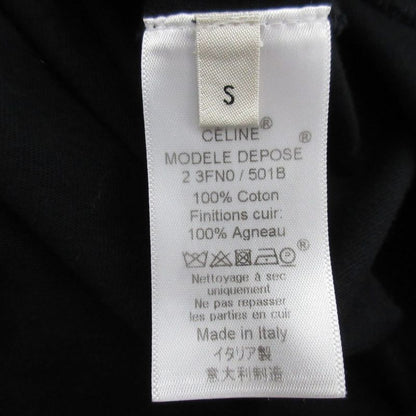 Good Celine Phoebe Period Leather Trim Layered Cut and Sewn Size S Black