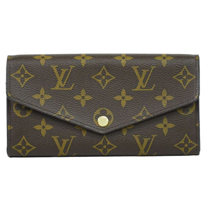 Authentic Louis Vuitton LV Portefeuille Sarah Monogram Long Wallet Brown M62235