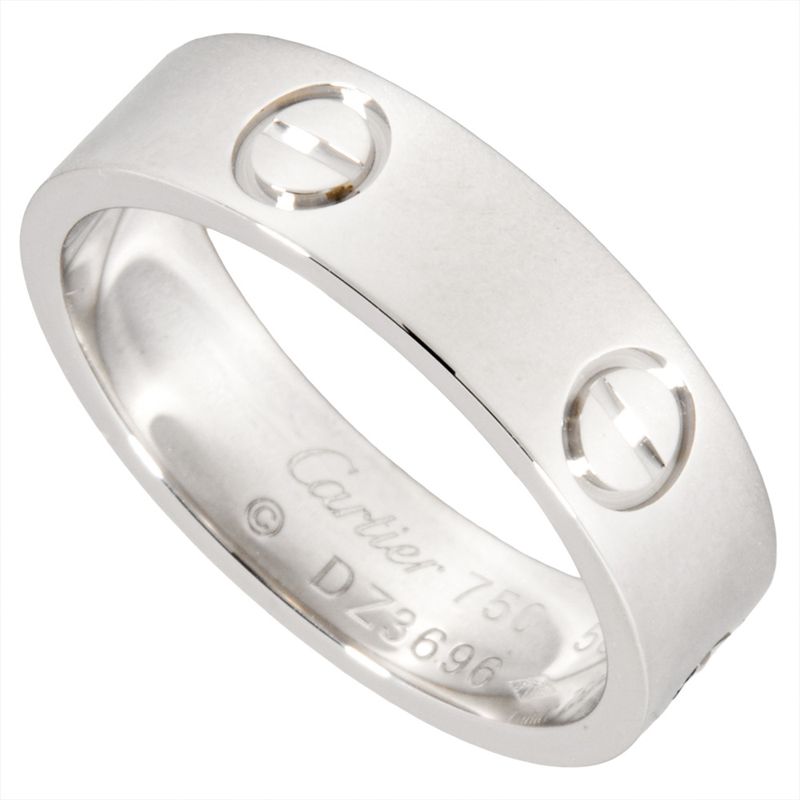 Cartier Love Ring #56 18K White Gold 72g Whey Togo Old LOVE