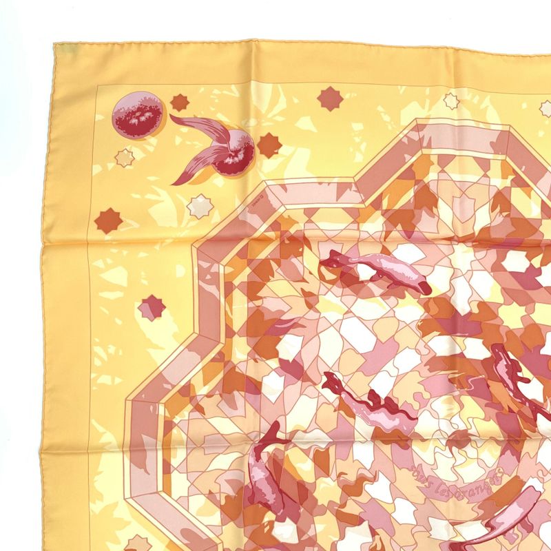 Hermes Carre 90 Sous Les Oranges Under The Orange Tree Orange X Multicolor