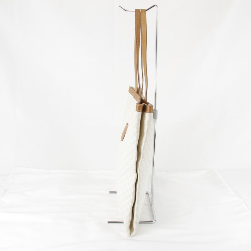 Celine Macadam Pattern Tote Bag Canvas Ladies White Blazon Engraved Logo