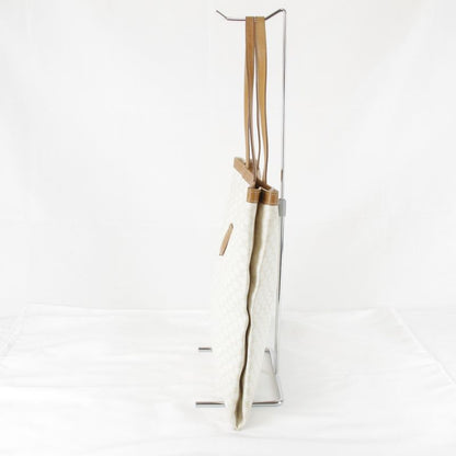 Celine Macadam Pattern Tote Bag Canvas Ladies White Blazon Engraved Logo