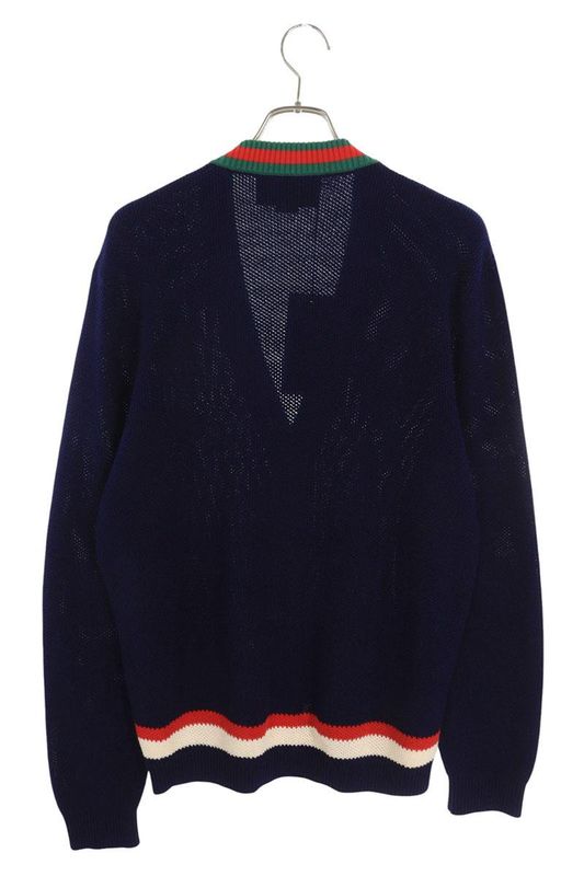 Gucci 752251 Xkc9o Cotton Cardigan With Logo Patch Men's M