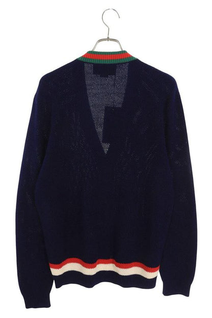 Gucci 752251 Xkc9o Cotton Cardigan With Logo Patch Men's M