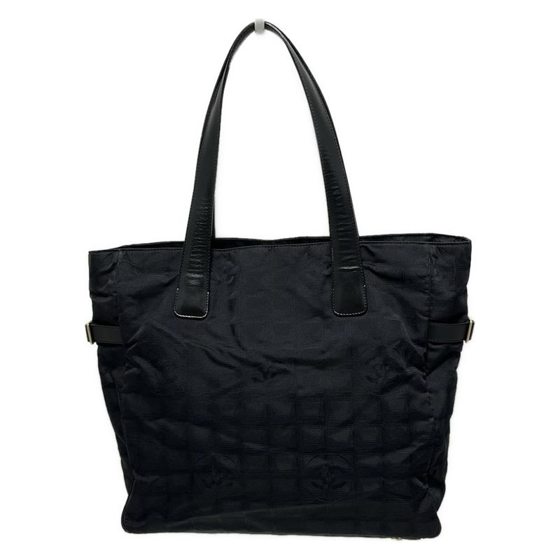 Chanel New Travel Line Tote GM Black Leather