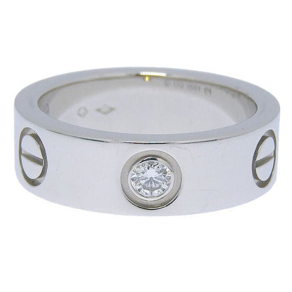Cartier Love 1P Diamond Ring Pt950 Platinum Diamond #49 Equivalent To Size 9
