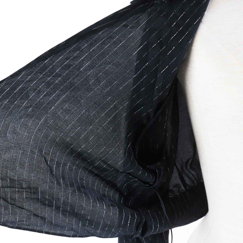 CHANEL 23P P74411 Silk Coco All Over Pattern And Stripes Cache-coeur Short