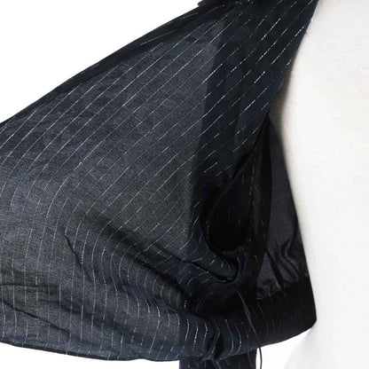 CHANEL 23P P74411 Silk Coco All Over Pattern And Stripes Cache-coeur Short