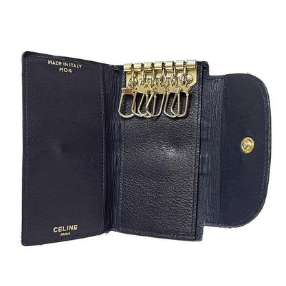Celine Key Case - Dark Navy And Light Brown 6 Hooks Leather