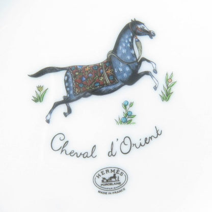 Hermes Chevaldrian Pottery Horse Horse Motif Sugar Pot White Gold With Box Made