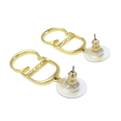 Christian DIOR CD Logo Earrings Metal Ladies