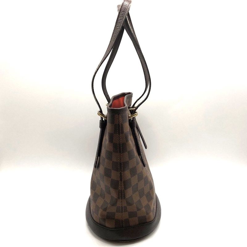 Louis Vuitton Damier Marais N42240 Tote Bag with Pouch Ladies Brown Used 006238