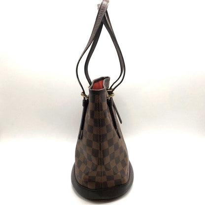 Louis Vuitton Damier Marais N42240 Tote Bag with Pouch Ladies Brown Used 006238