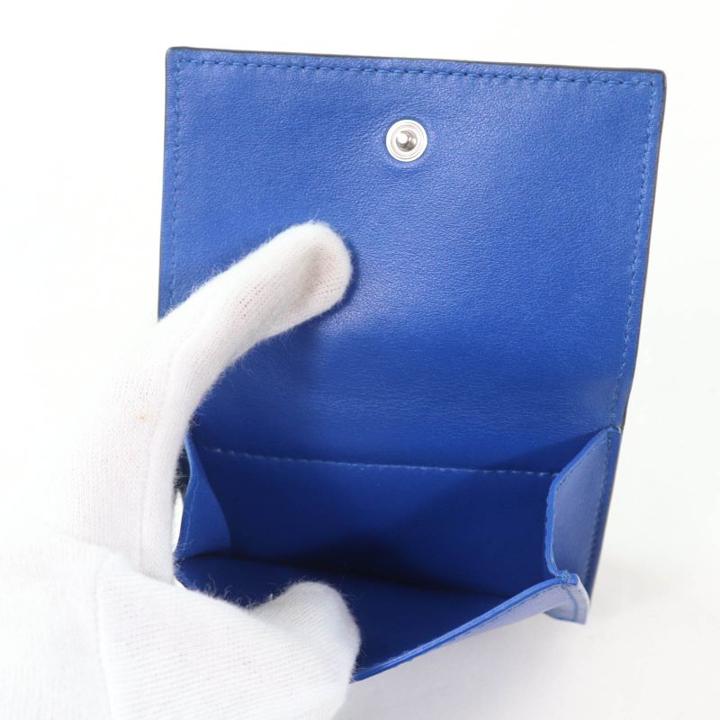 Bottega Veneta Leather Intrecciato Tiny Trifold Wallet Compact