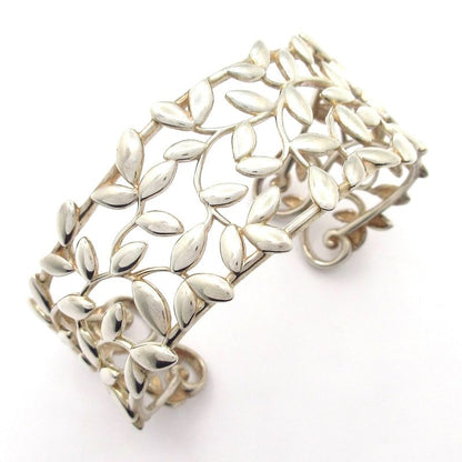 Tiffany & Co Bangle In Olive Leaf Silver By Paloma Picasso