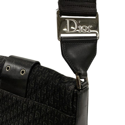 Dior/christian Dior Shoulder Bag Street Chictrotter Black And Gray Leather