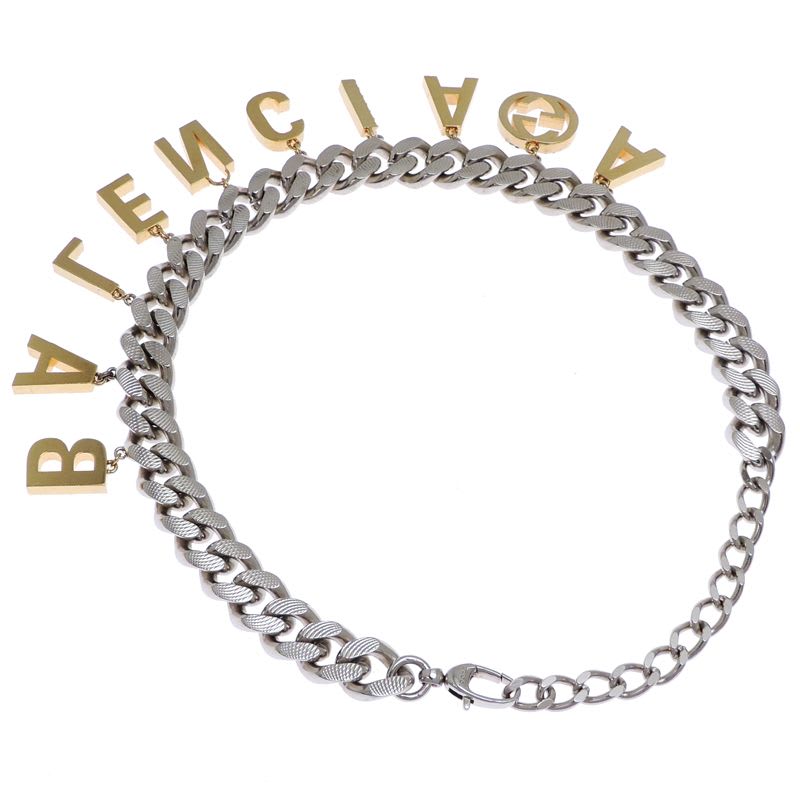 Gucci Pave Charm Silver-Tone Necklace