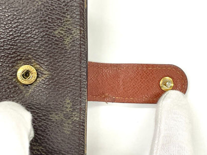 Louis Vuitton Monogram Compact Zipped Folding Wallet M61667 Brown Made In Spain