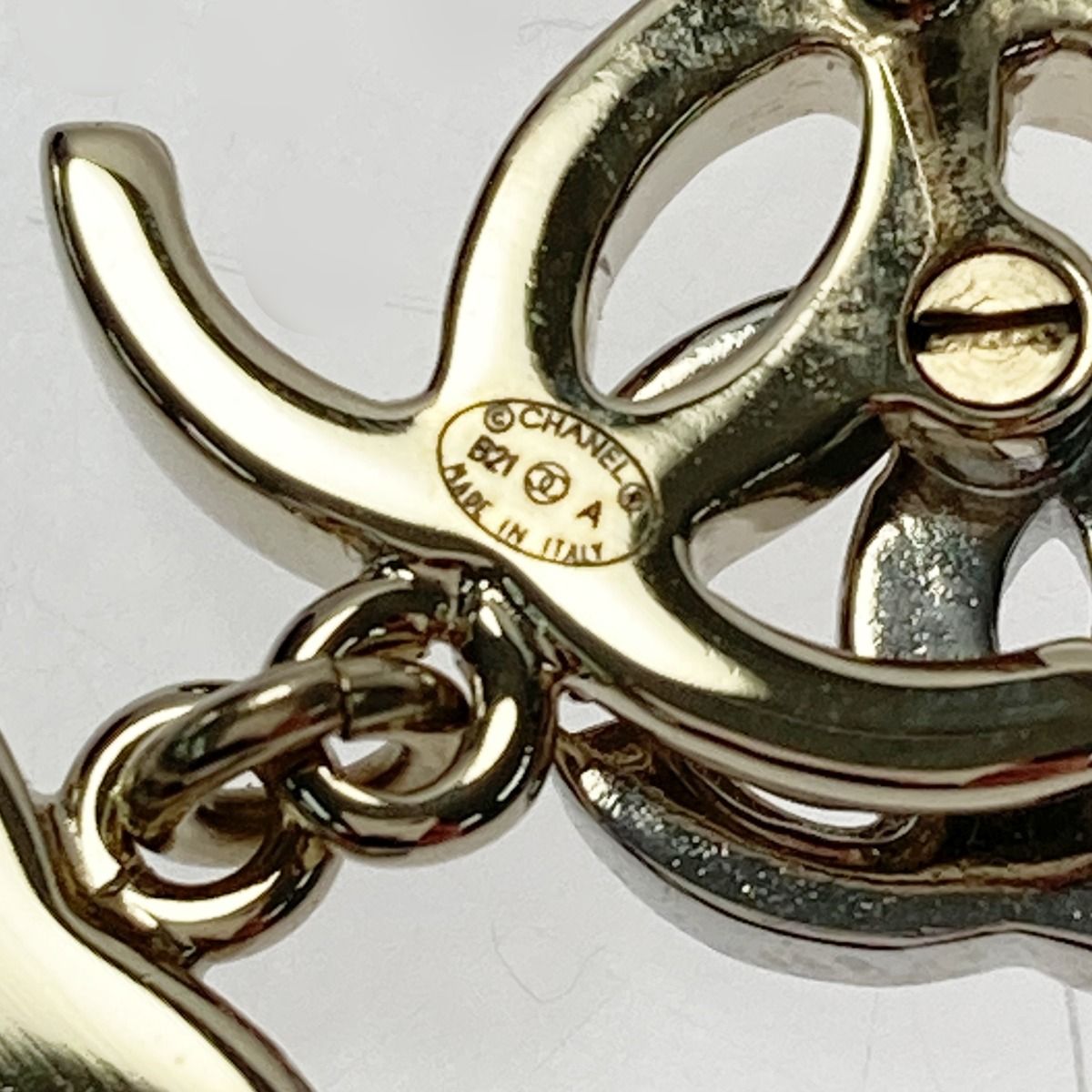 Chanel Triple Coco Mark Earrings B21a Rhinestone Fake Pearl