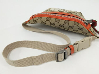 Gucci Belt Bag North Face Collaboration GG Canvas Leather Beige Brown 650299