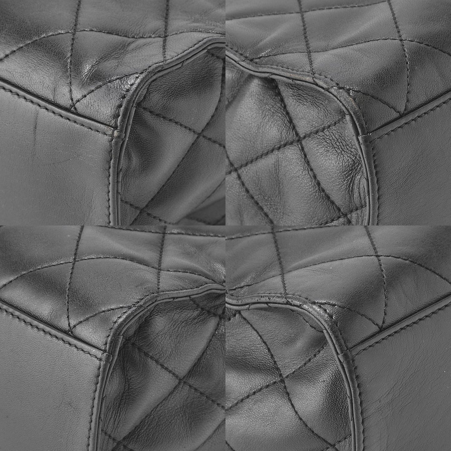 Chanel Shoulder Bag Matelasse Turnlock Lambskin Silver Hardware Black Women's