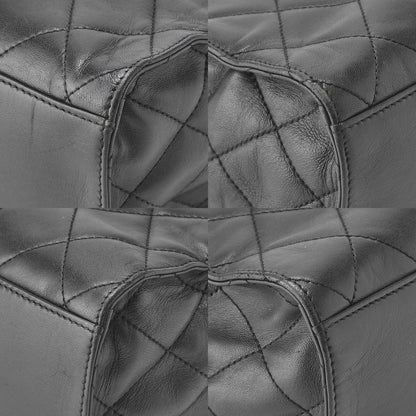 Chanel Shoulder Bag Matelasse Turnlock Lambskin Silver Hardware Black Women's