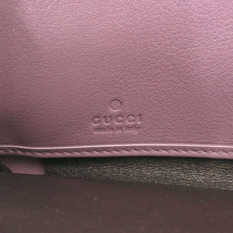Gucci Round Zipper 374850 Matte Croc Purple Long Wallet Purple 1313 Gucci