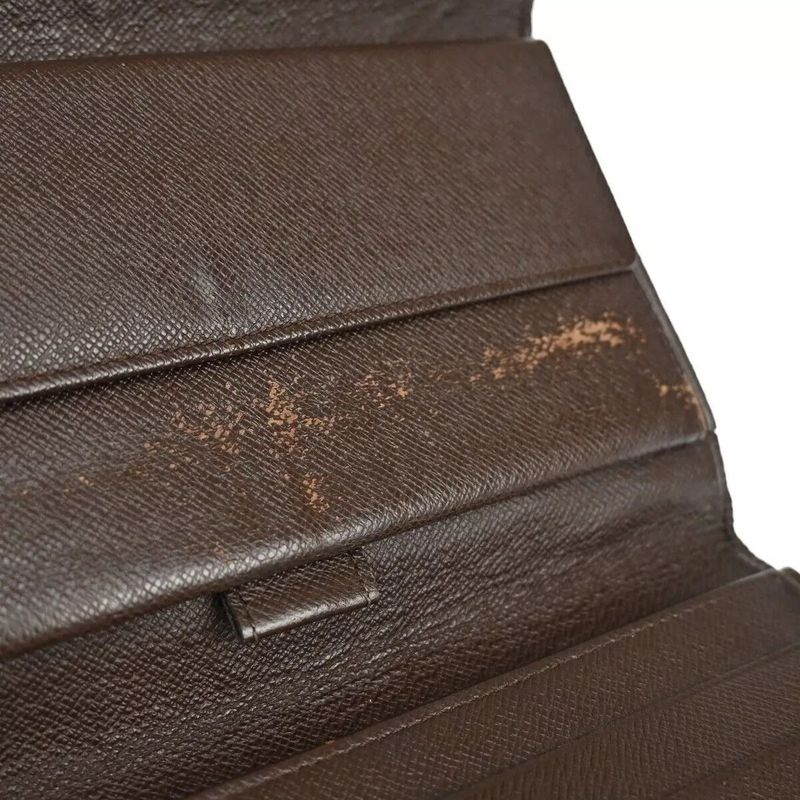 Louis Vuitton Long Wallet Damier Ebène Portefeuille International 09bs120