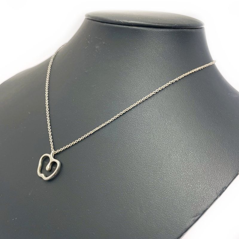 Tiffany & Co Silver Apple Motif Necklace 3.9g 925 Engraved 350101 Necklace