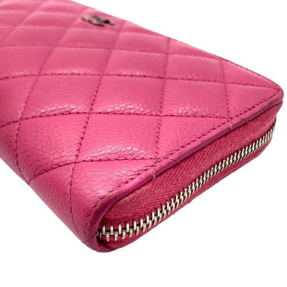11132 Chanel Matelasse Round Zipper Long Wallet