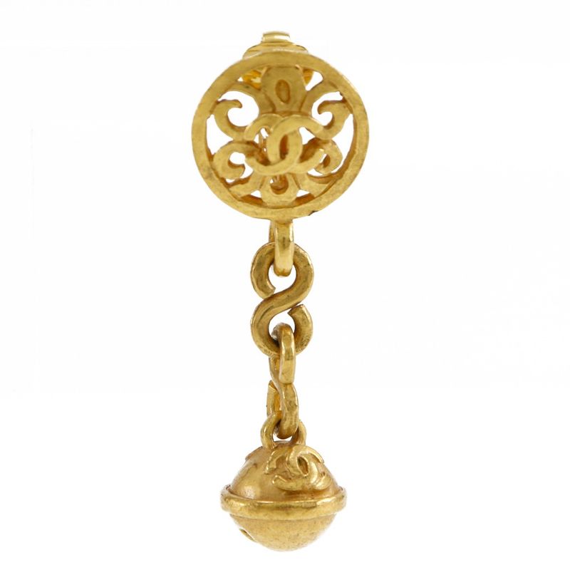 Chanel Gold Plated 95P Ladies 14.2g Earrings With Bells