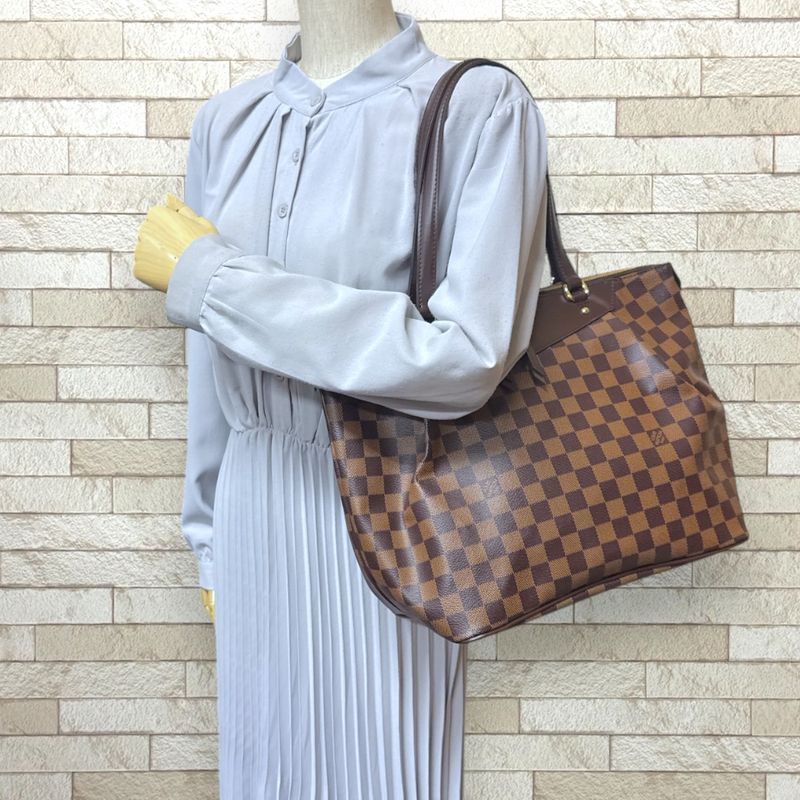 Louis Vuitton Westminster GM Damier Tote Bag Damier Canvas N41103 Brown Ladies