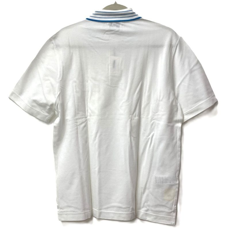 Hermes Polo Shirt H Logo Line Cotton White